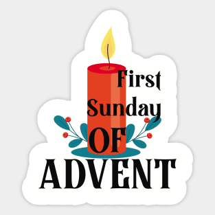 First Sunday of Advent beginningof the Christian gift Sticker